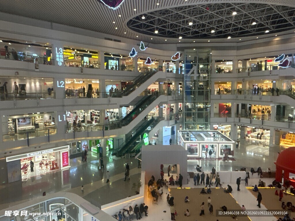繁华商场内部全景