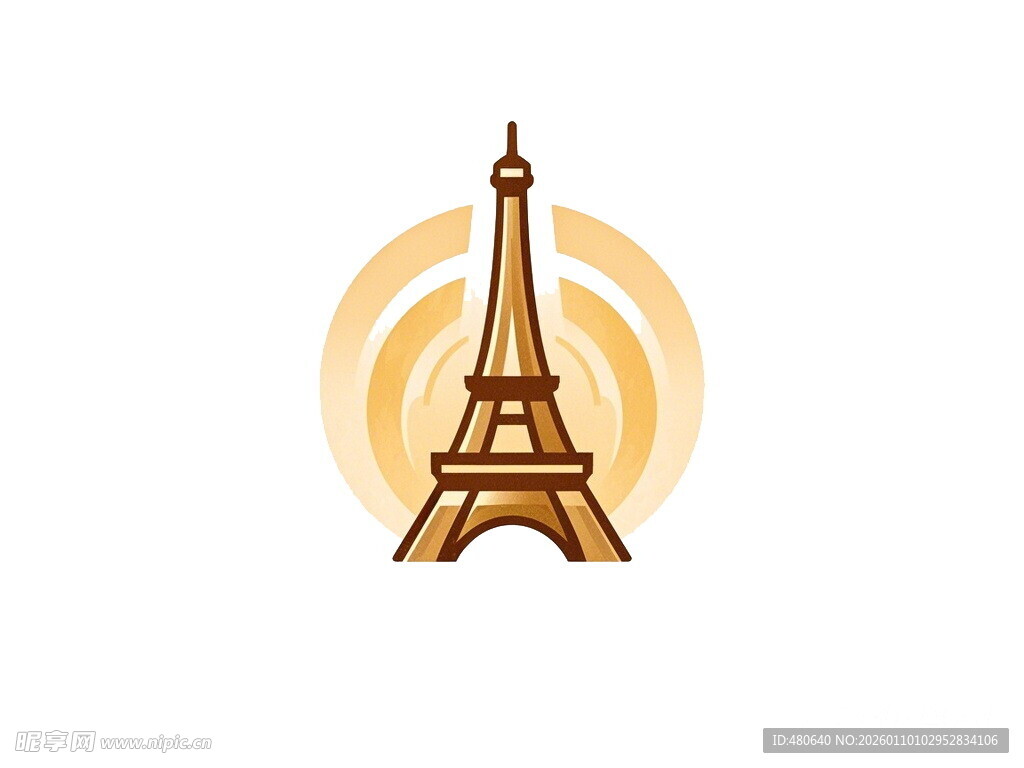 简约埃菲尔铁塔图标