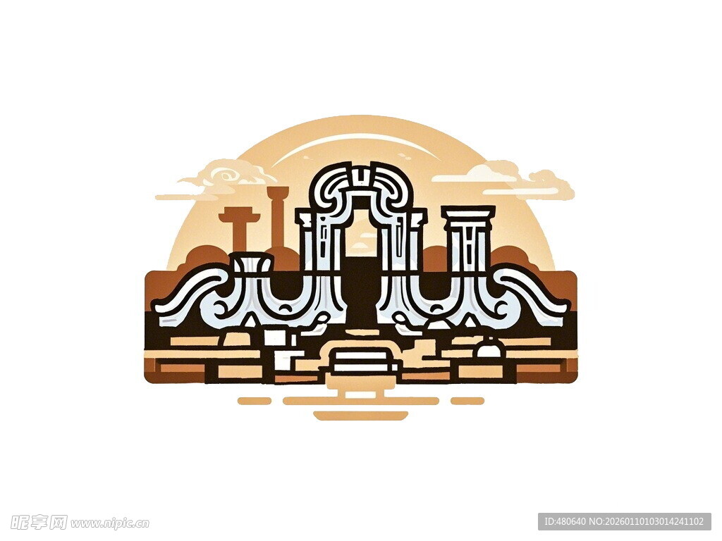 复古工业风机械装置图案