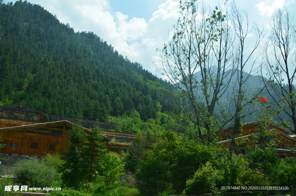 山间村落 绿意环绕的景致