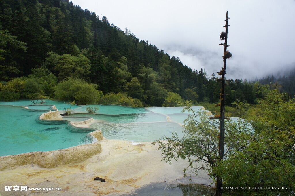 九寨沟绝美湖景风光