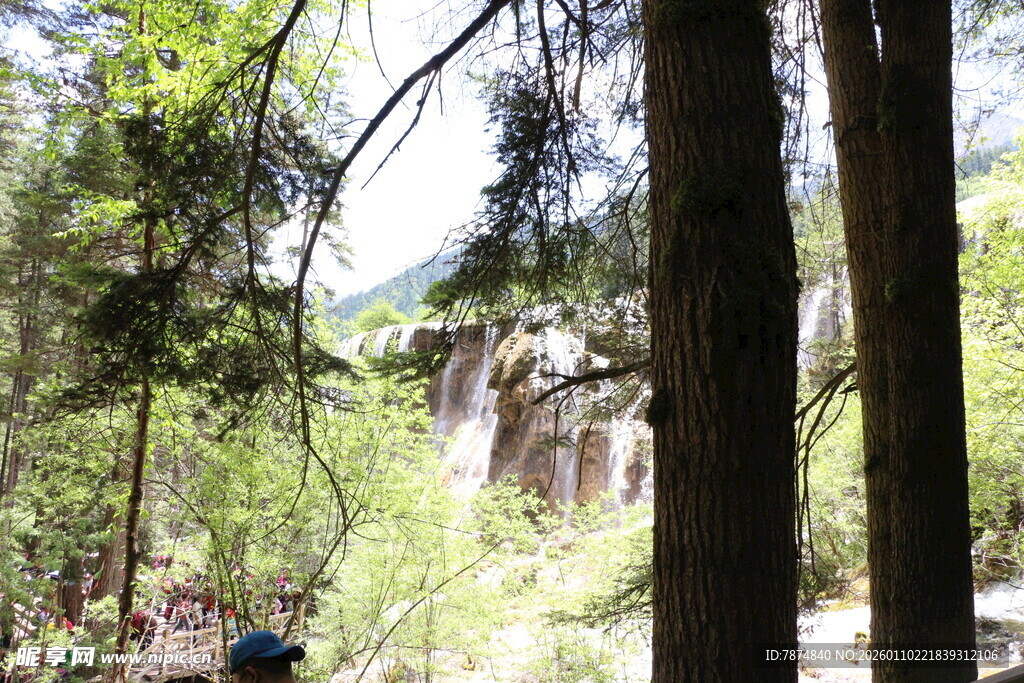 山林间的隐秘瀑布景观