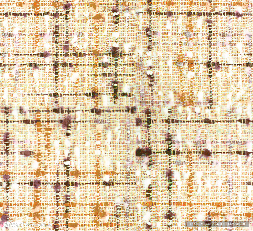 复古格纹织物纹理图案