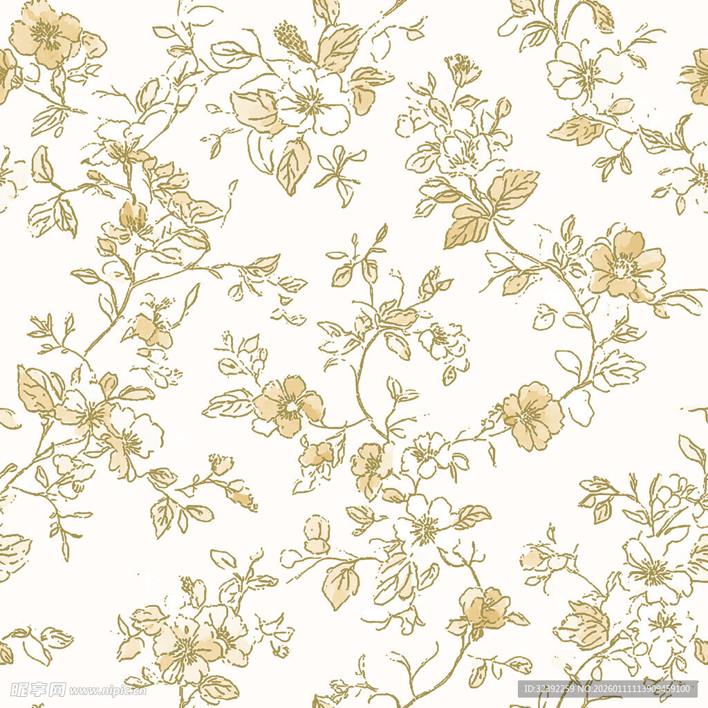 复古花卉图案背景