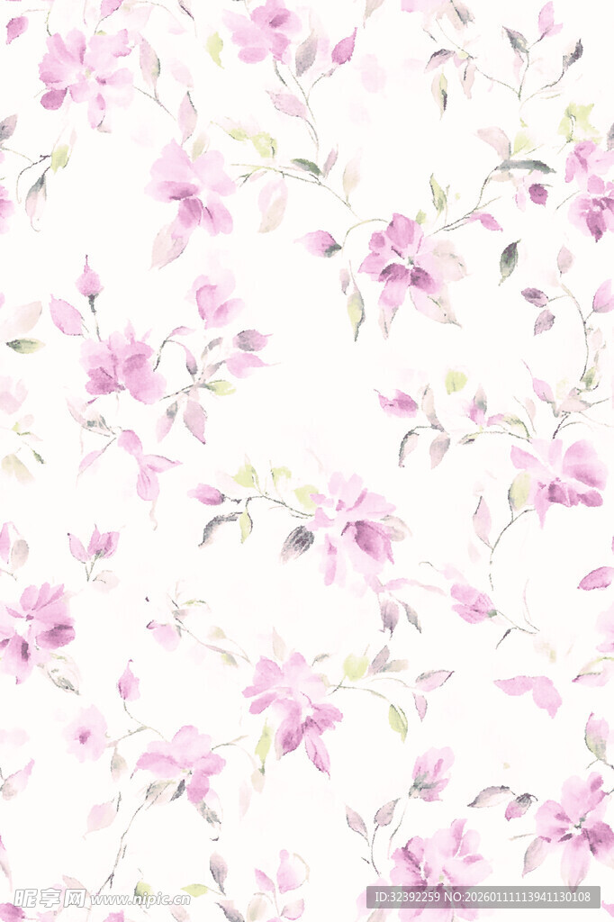 粉色花卉图案背景