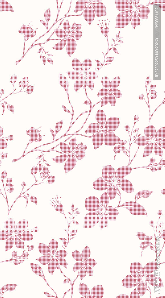 粉色花卉图案纹理背景