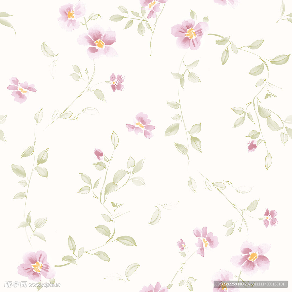 淡雅花卉图案背景