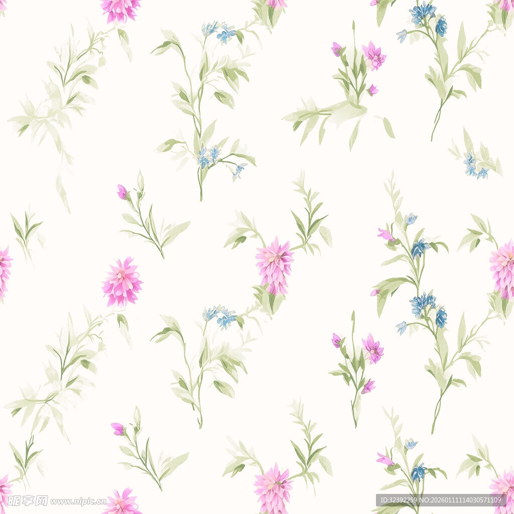 清新花卉图案背景