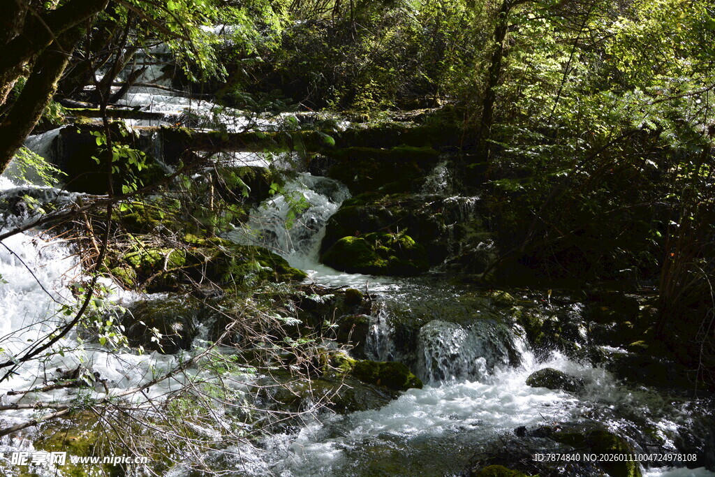 山间溪流潺潺