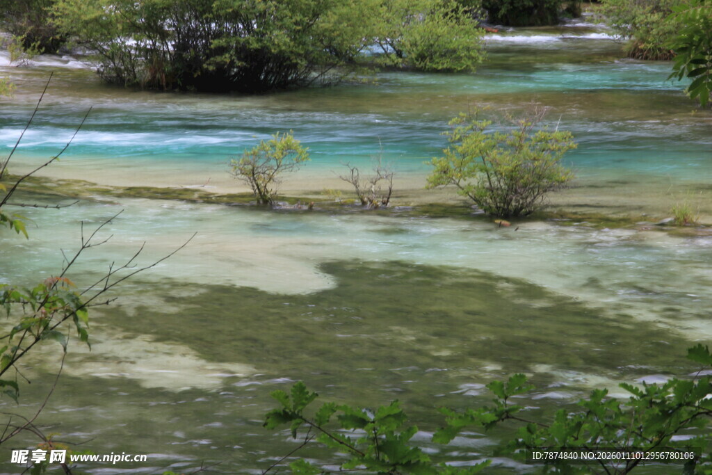 清澈秀丽的自然水景风光