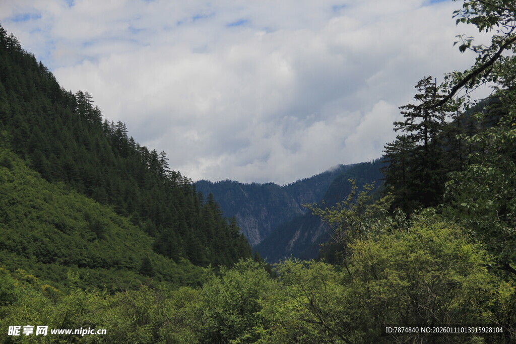 青山翠谷间的秀丽风光