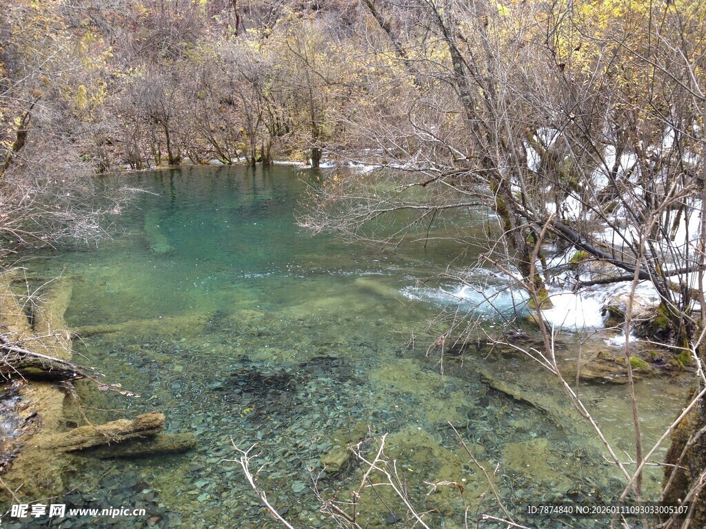 山间清澈幽潭美景
