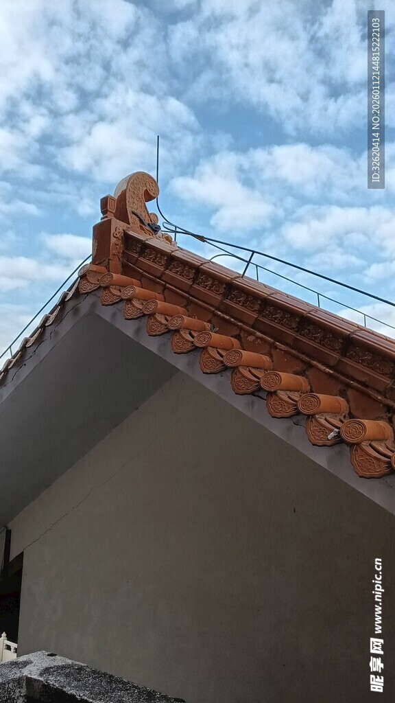 中式屋顶一角
