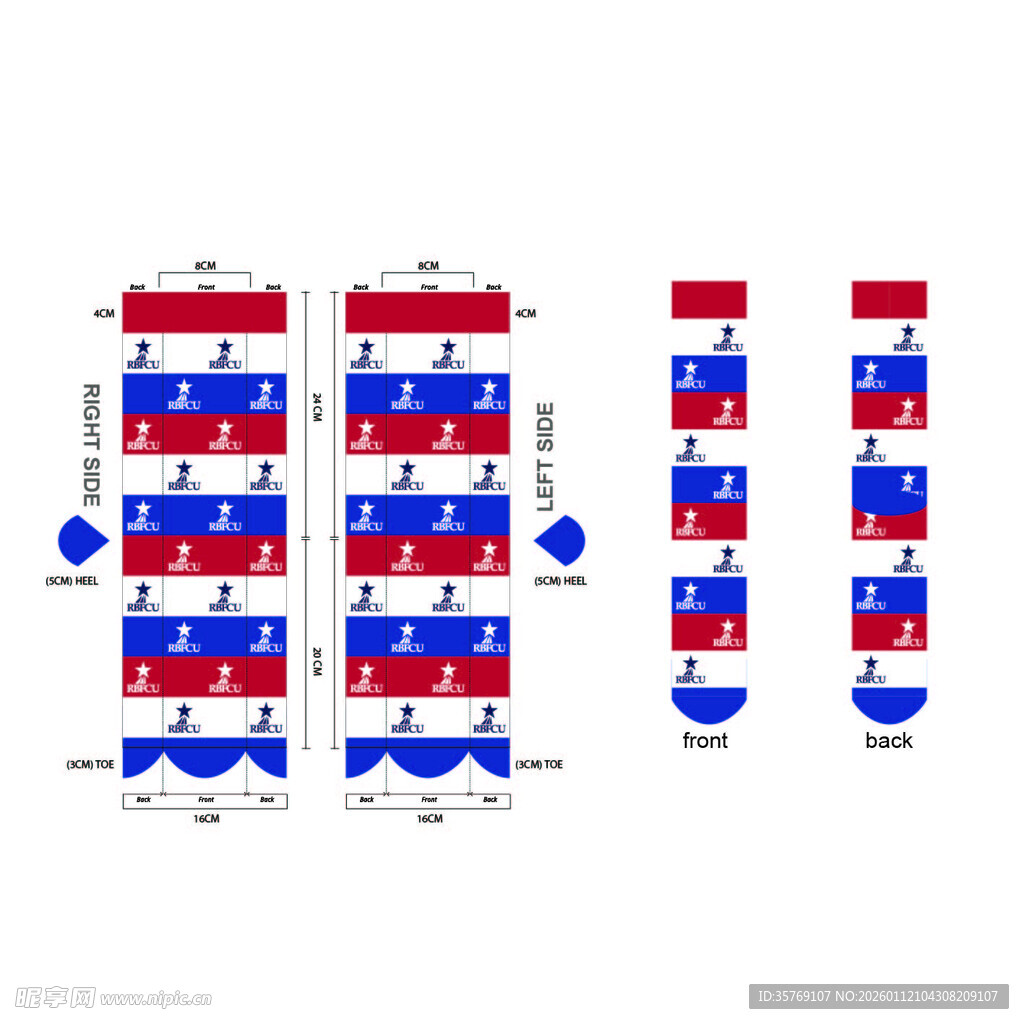 不同尺寸蓝色花纹柱状物展示