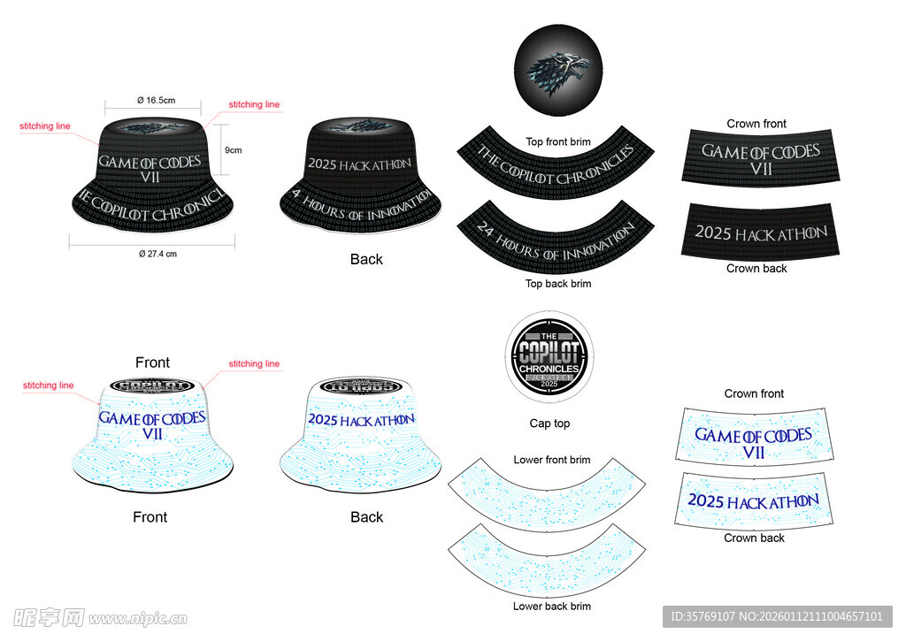 多样帽子及口罩展示