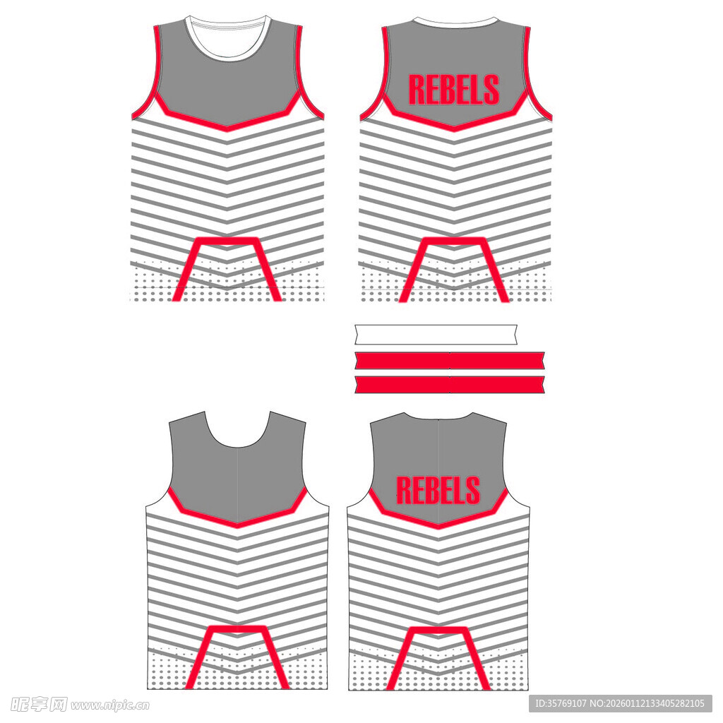 条纹运动背心设计款式展示