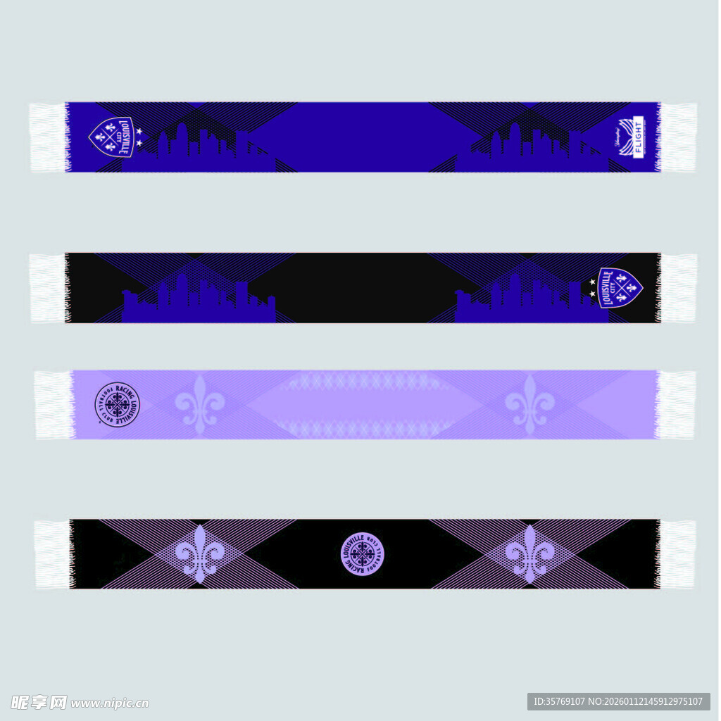 多彩几何图围巾效果图