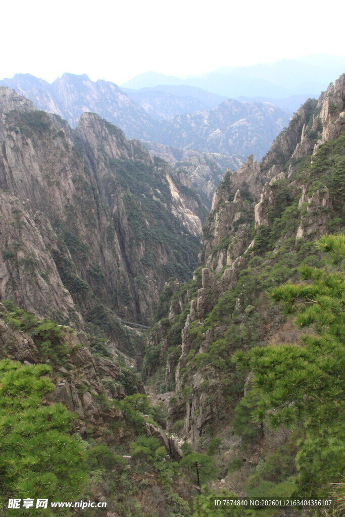 壮丽山景 绿意盎然的山谷