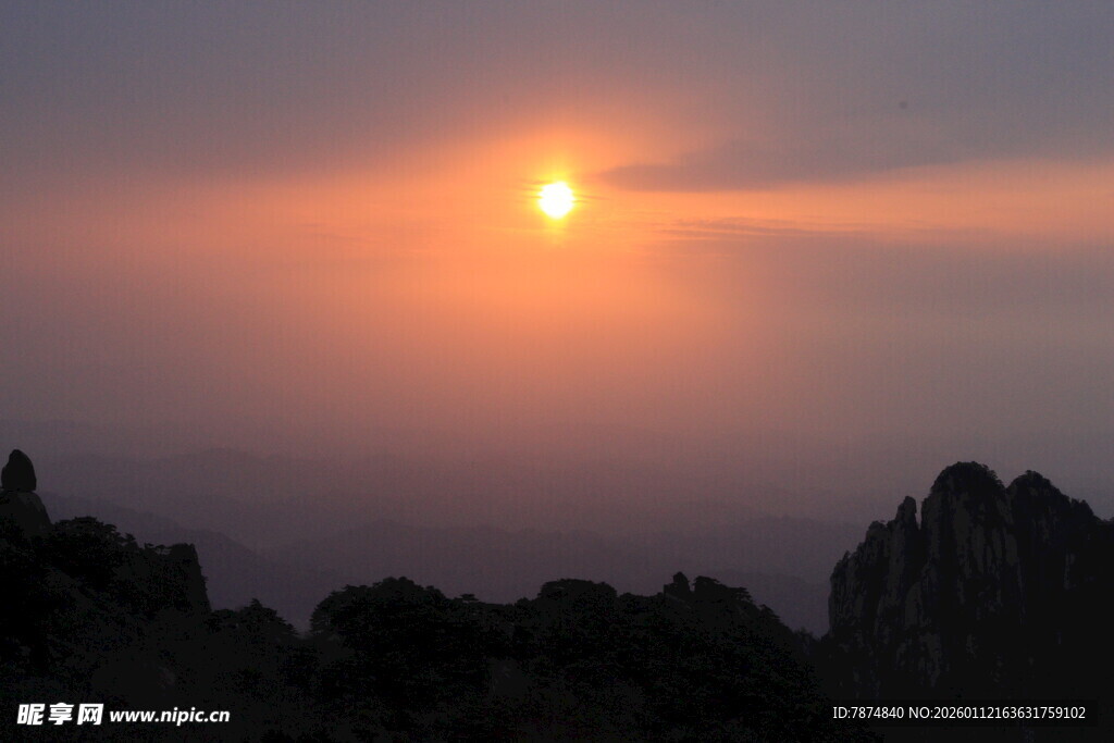 黄山日出美景