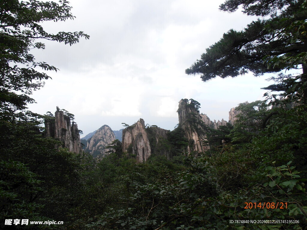 奇峰林立的山林景观