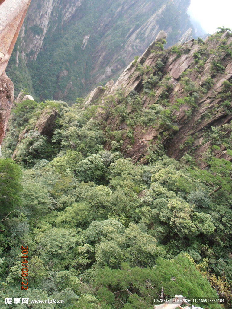 山间绿意盎然的秀丽景致