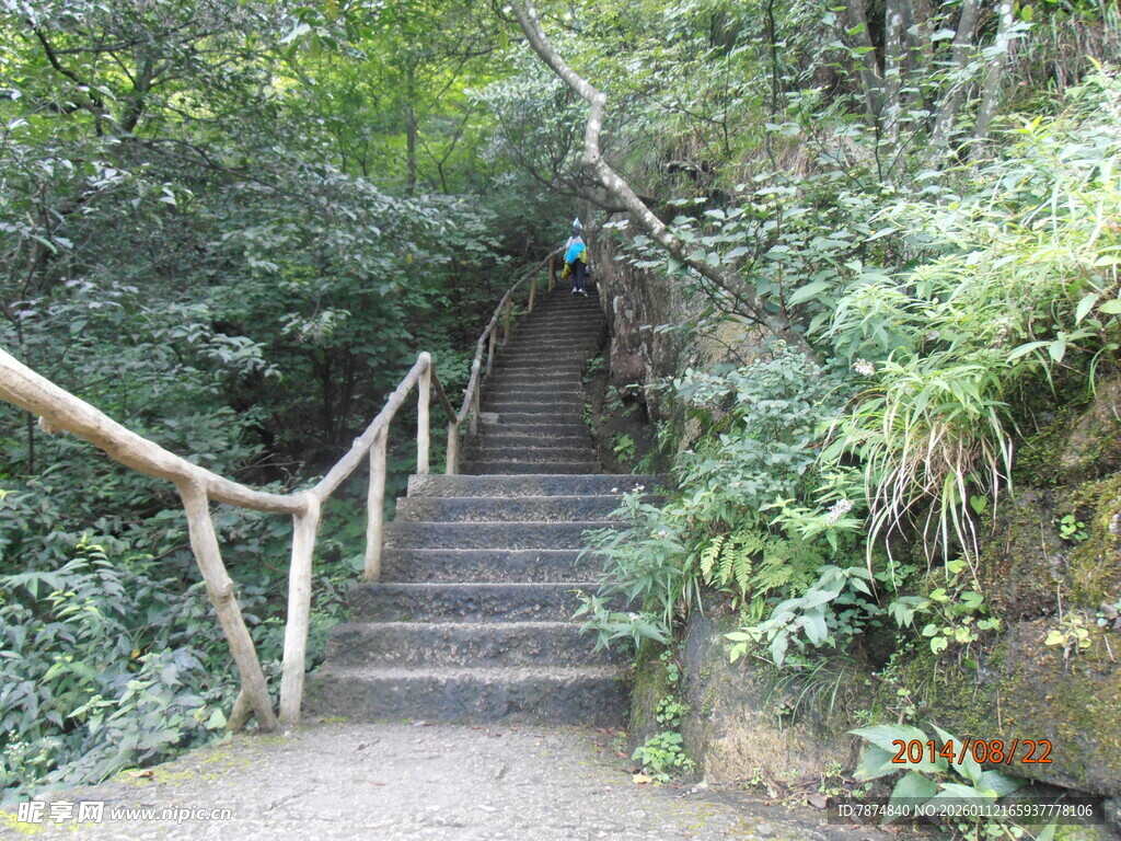 山林间的石阶步道