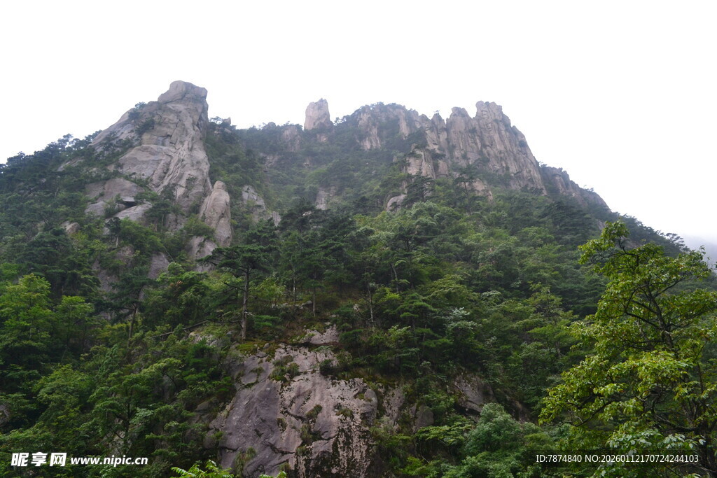 峻峭山峰覆满茂密植被