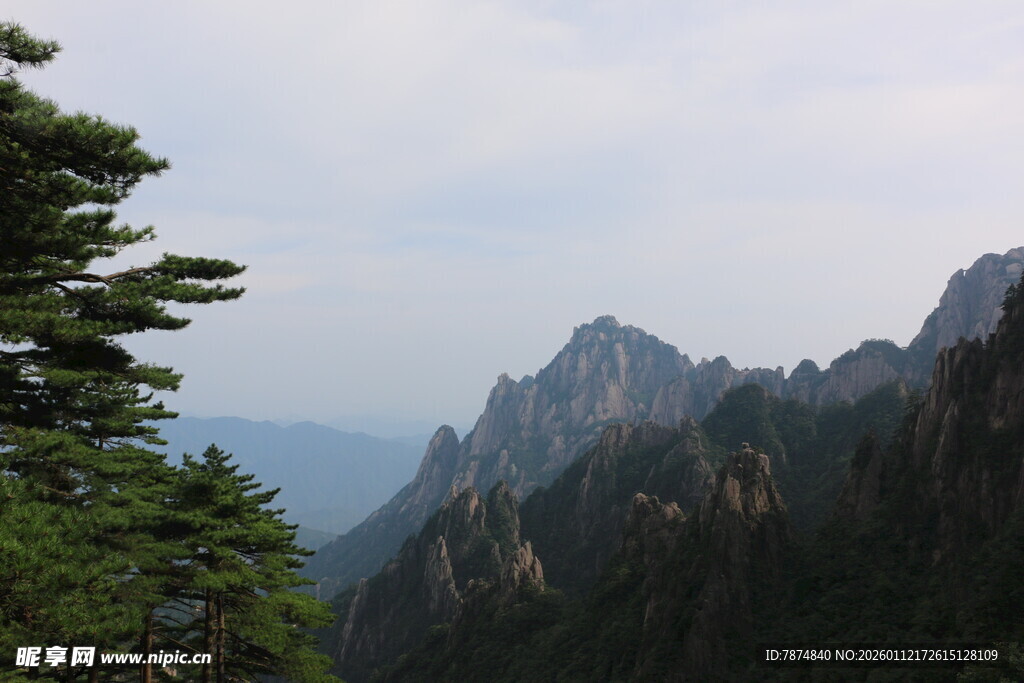 巍峨山峦间的葱郁景致