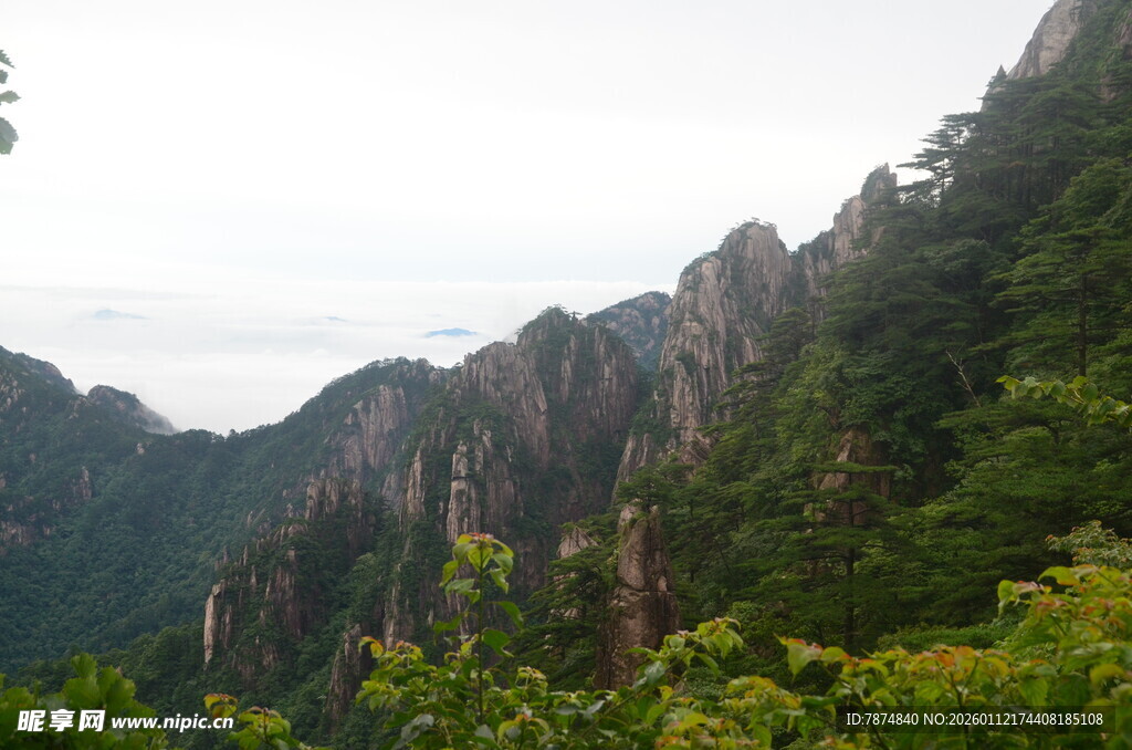 壮丽山景 绿意盎然的峰林