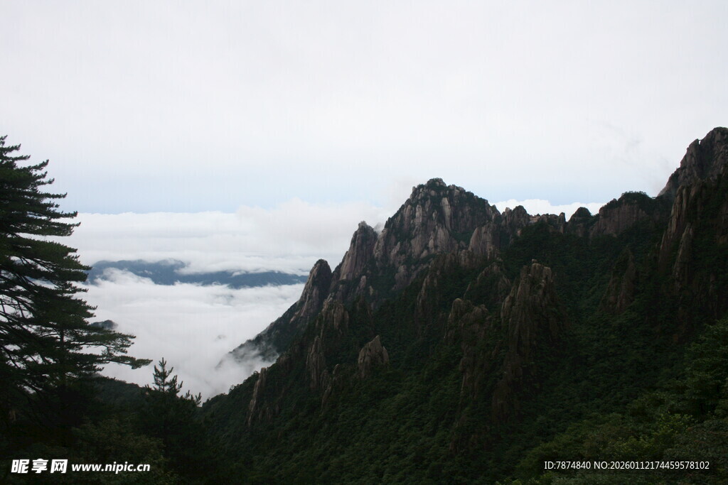 云雾缭绕的壮美山峦