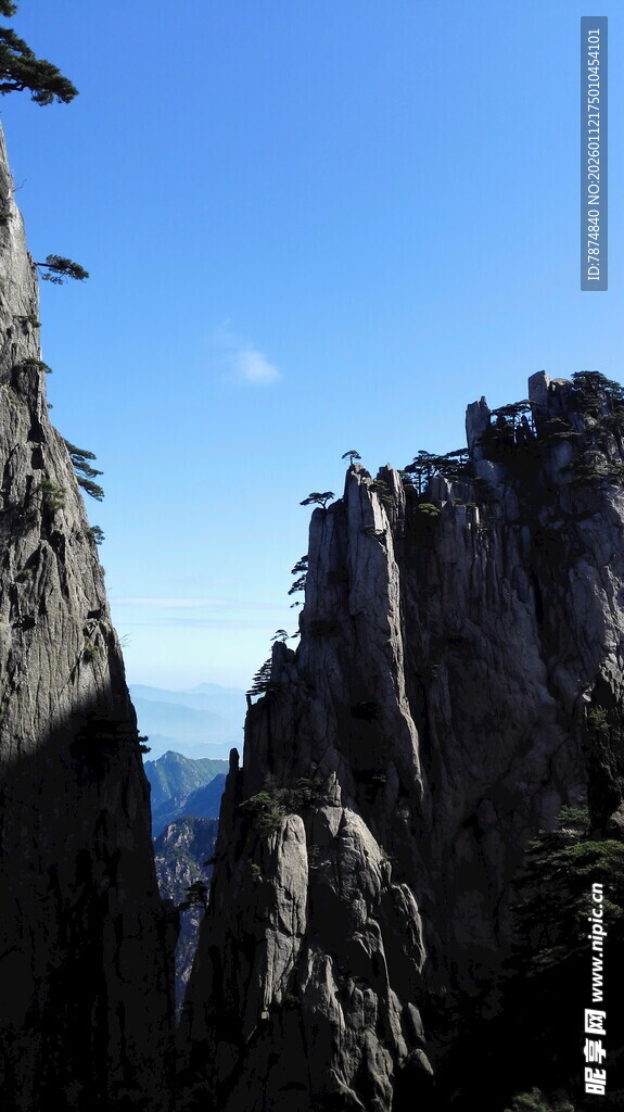 壮丽黄山奇峰景色