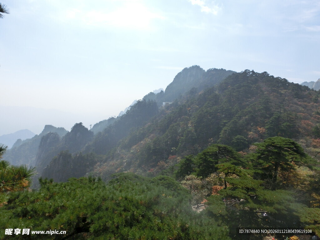 秀丽山峦与葱郁植被景观