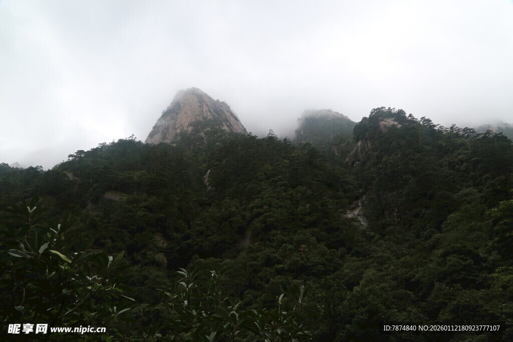 云雾缭绕的青山之巅
