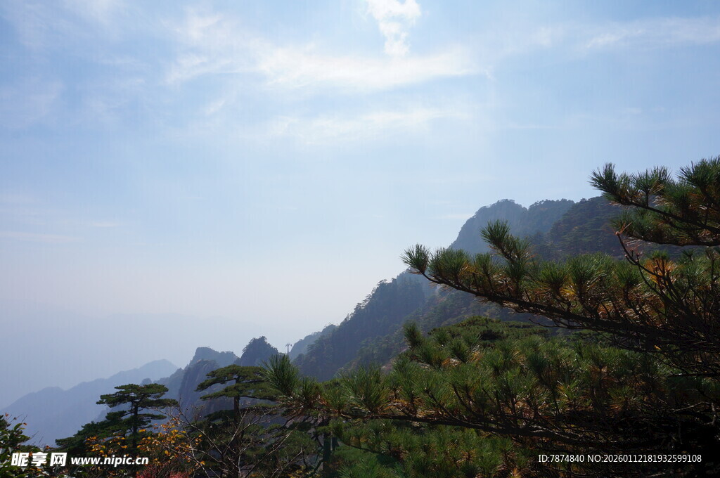 秀丽山峦与葱郁植被景观
