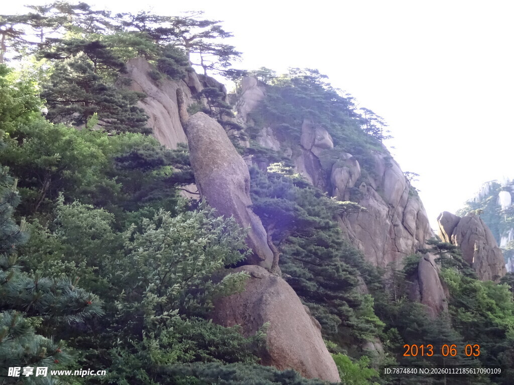 巍峨山峰覆绿植