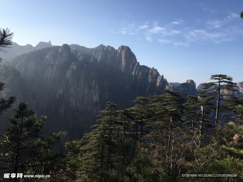 壮丽山景与葱郁林木