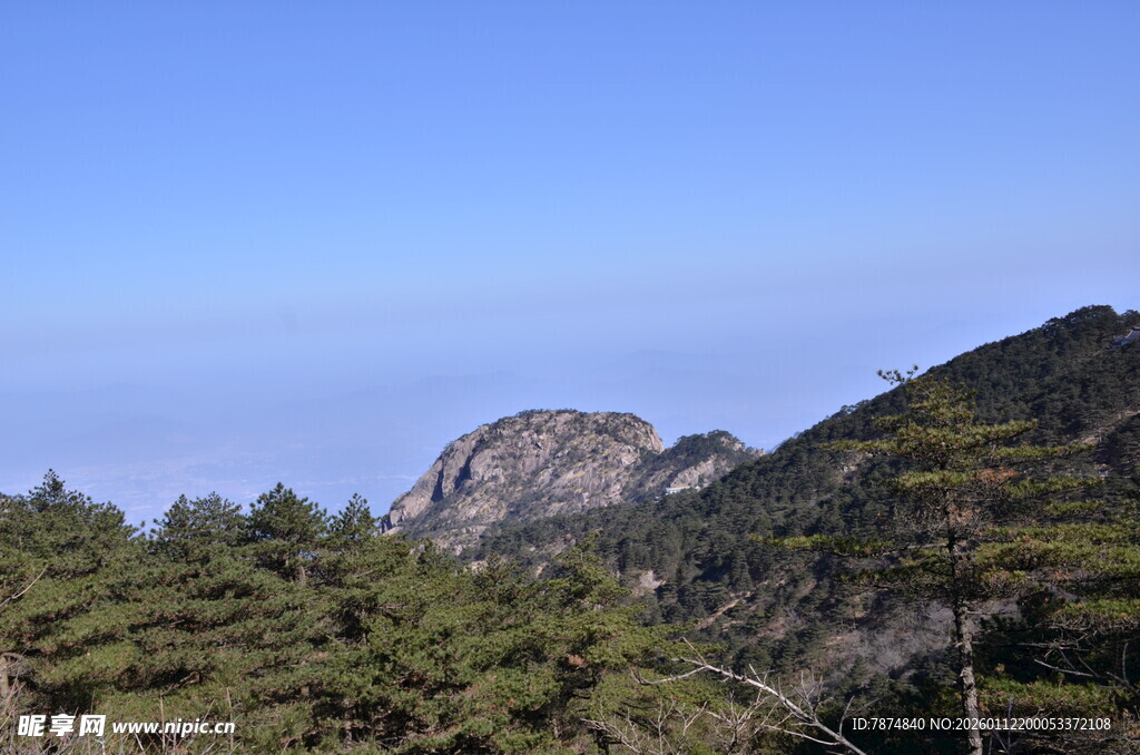 秀丽山峦与葱郁林木