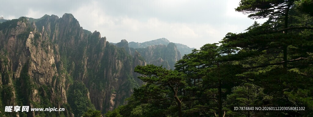 壮美山峦间的葱郁景致