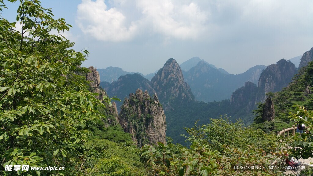 秀丽山峦间的葱郁景致