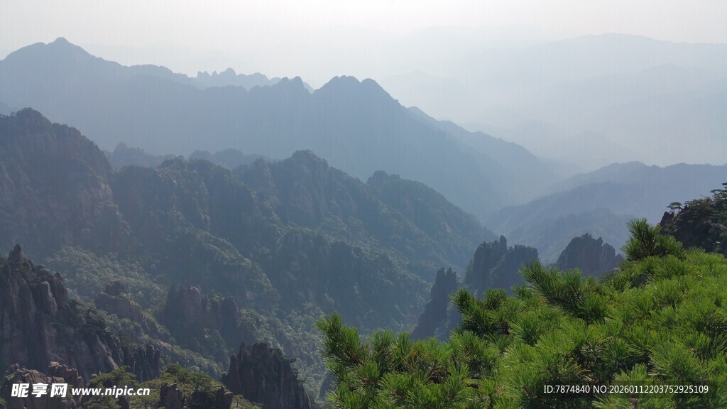 山峦叠翠间的绿意景致