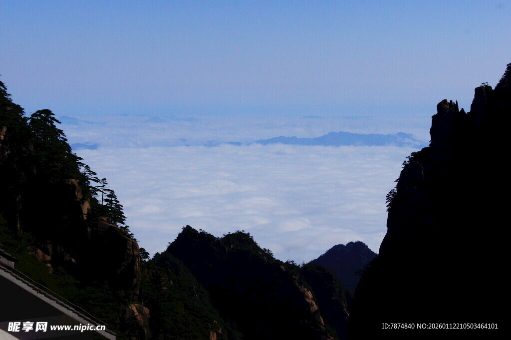 黄山云海壮丽景观