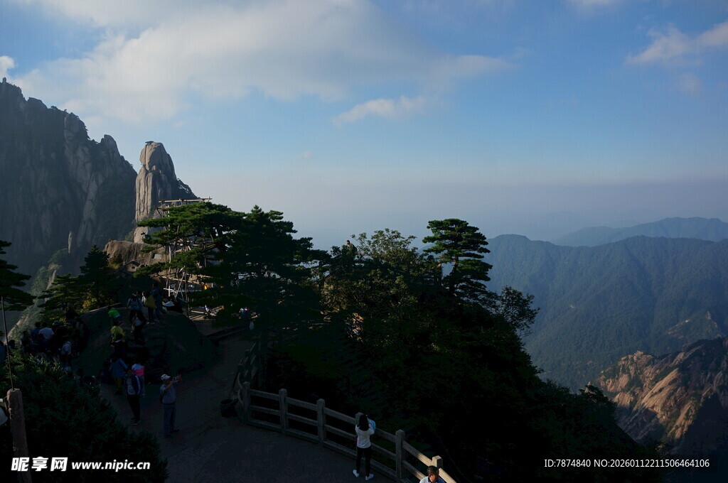 壮丽山景 山间栈道风光