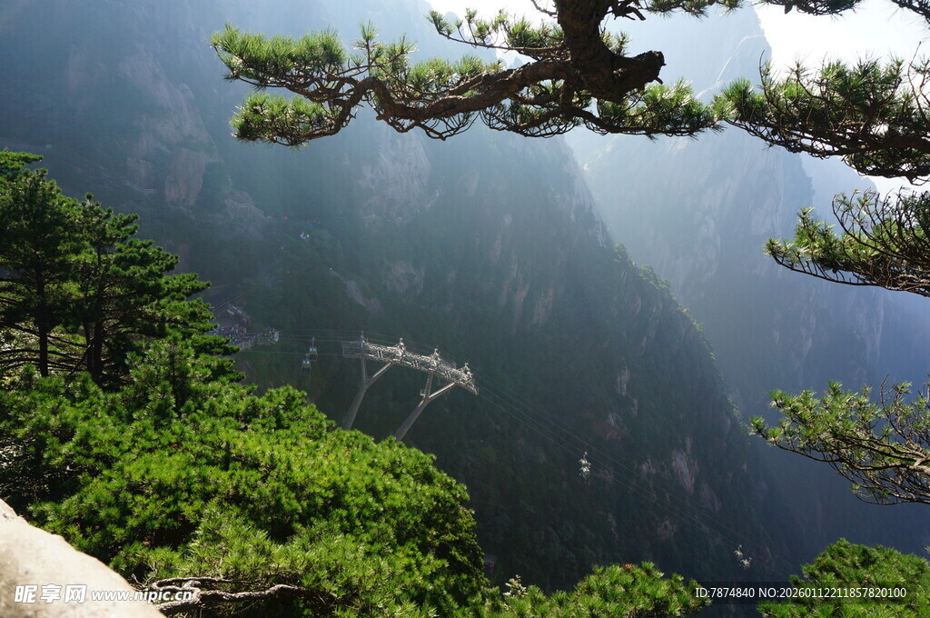 山间松景 云雾缭绕之美