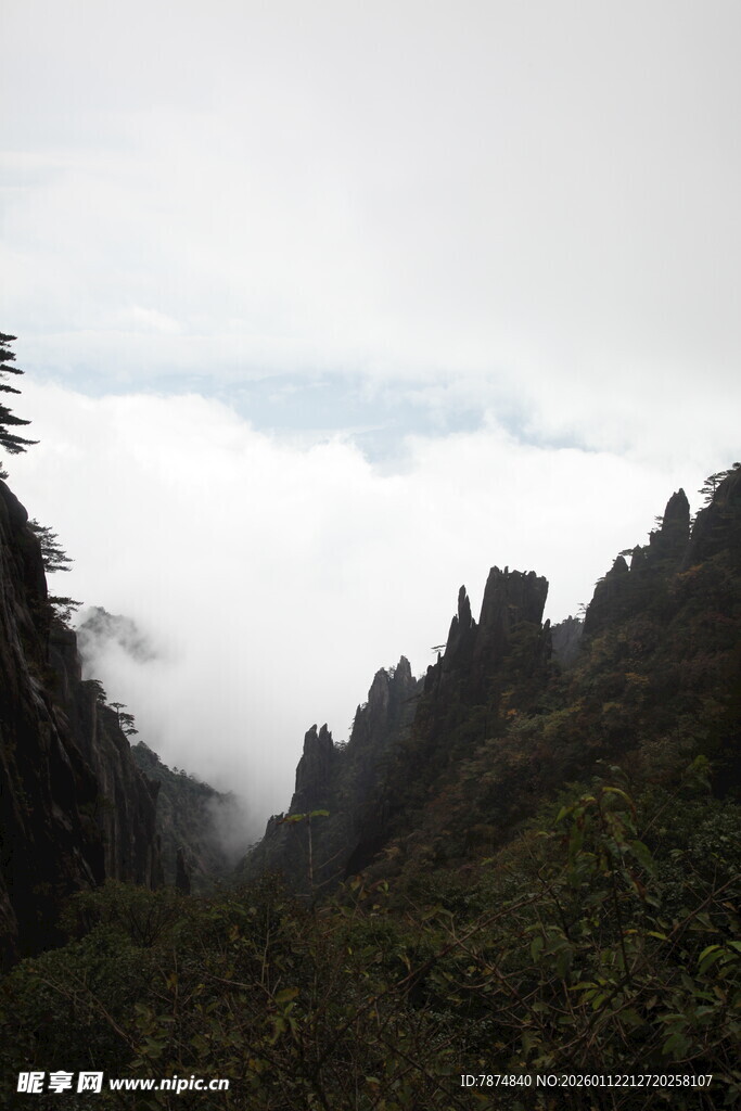 云雾缭绕的壮美山峦