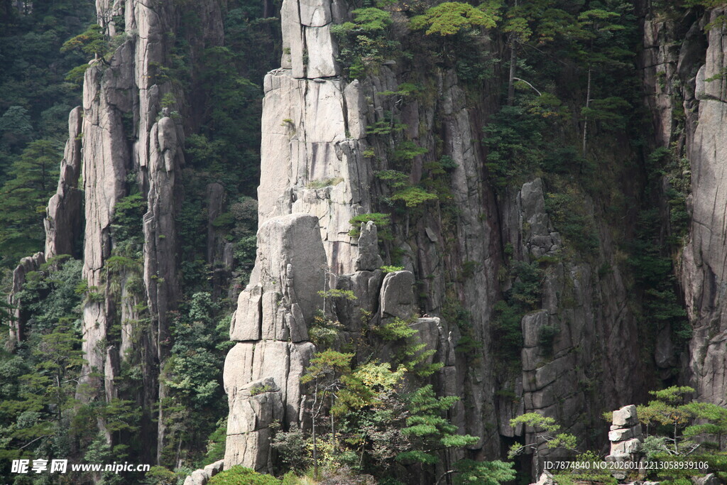 壮观奇峰林立的山林景观