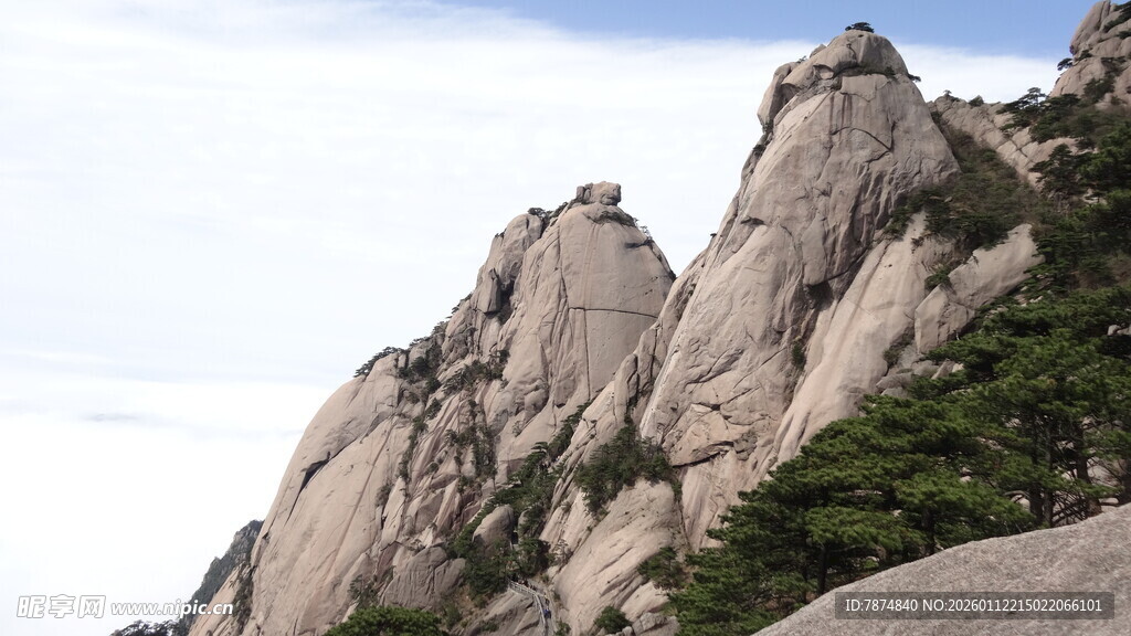 巍峨黄山奇峰景观