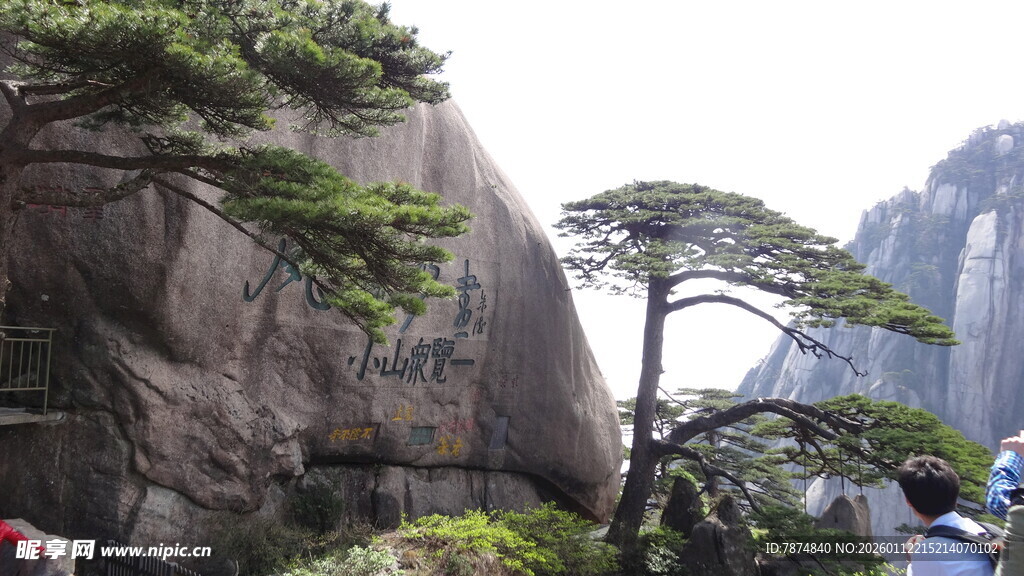 黄山奇峰劲松景观