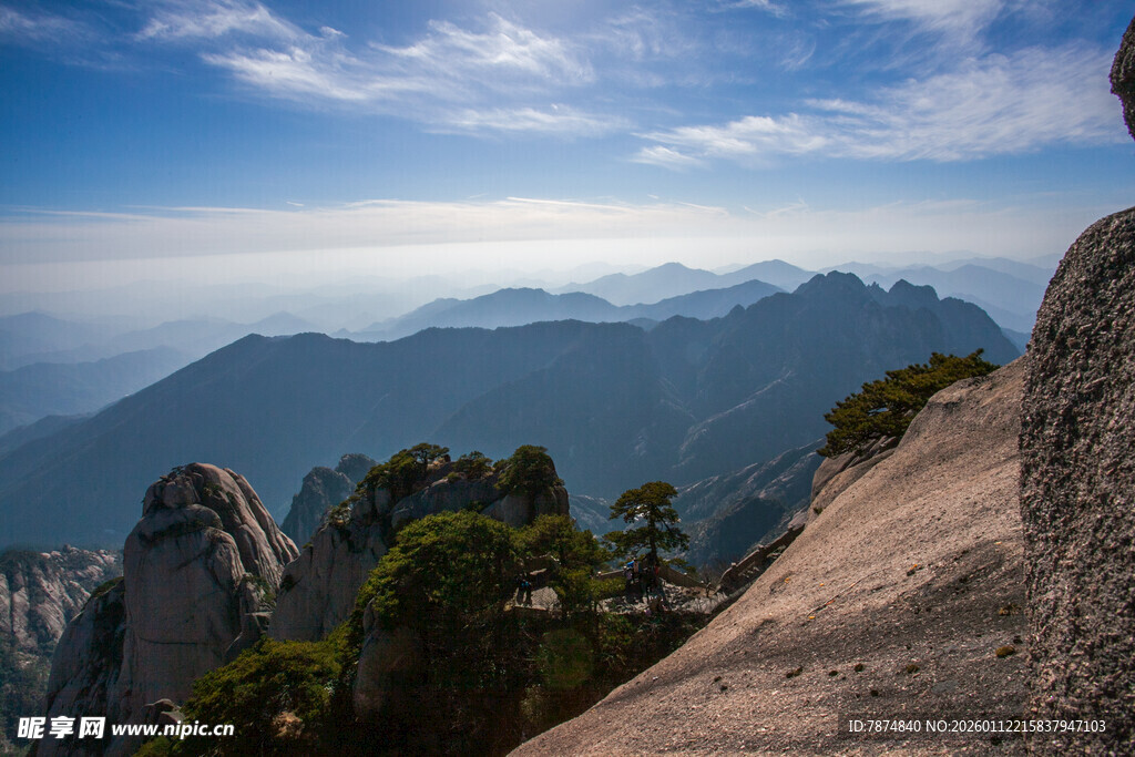 壮丽山景俯瞰绵延群山