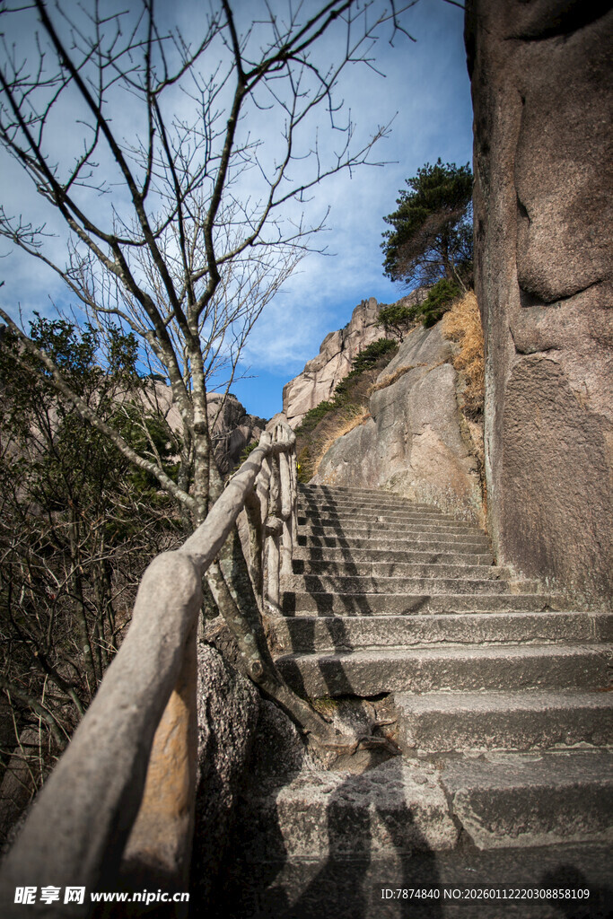 山间石阶小路 自然景致