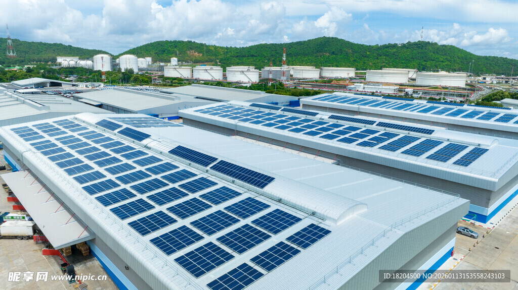 屋顶太阳能光伏电站景观